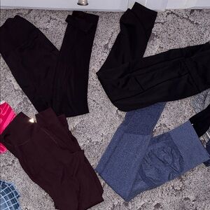 Set of Black and Blue Leggings